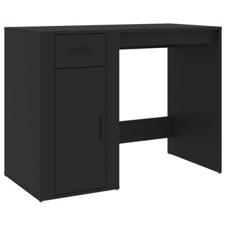 vidaXL Escritorio De Madera Contrachapada Negro 100x49x75 Cm Vidaxl