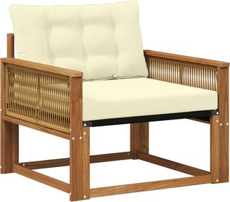 vidaXL Madera Maciza De Acacia Y Textileno Vidaxl