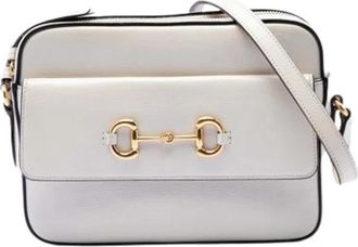 Gucci Pre-owned Vintage Crossbody Tas - Dames - Vintage Schoudertas - Wit - ONE Size - Leer - Vintage