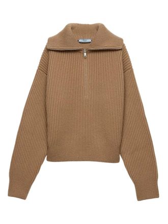 Prada cashmere sweater - women - Fabric - 40 - Brown