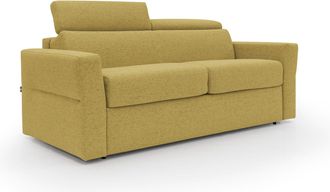 Divani.Store Divani.store - Avalon Sof&aacute; Cama Con Colch&oacute;n De 18 Cm De Altura En Tejido Impermeable 200 Cm (140x197 Cm) Amarillo