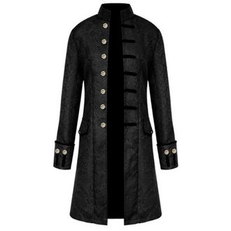Generic Mens Gothic Steampunk Jacket - Trench Coat Men Men Renaissance Costume Retro Gothic Victorian Frock Coat Medieval Victorian Tailcoat Jacket Medieval T