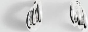 Mango Orecchini semicerchio rilievo argento - Donna - Taglia unica - MANGO