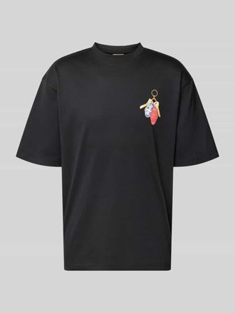 Only & Sons Boxy Fit T-Shirt aus reiner Baumwolle Modell FRED ESCAPE in Black, Gr&ouml;&szlig;e XXL