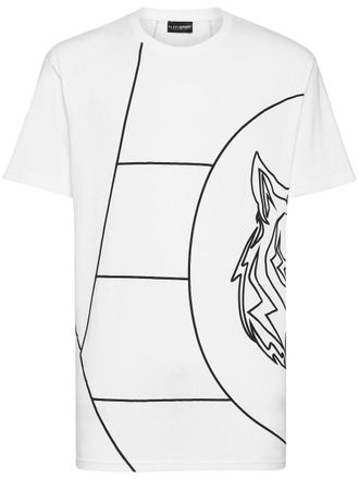 Plein Sport T-shirt met tijgerprint - Wit