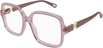 Chlo&eacute; Geometric Eyeglasses - Dames - Brillen - Roze - 54 MM - Accessoires