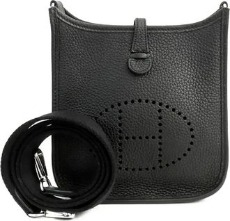 Herm&egrave;s Borsa a tracolla Evelyne TPM 16 in pelle Clemence 2022 - Nero