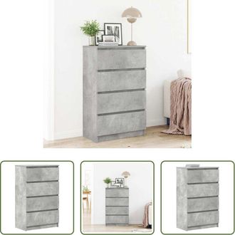 vidaXL vidaXL Credenza grigio cemento - Credenza Grigio Cemento 60x35x98,5 cm in Legno Multistrato