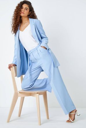 Roman Crepe Stretch Straight Leg Trousers