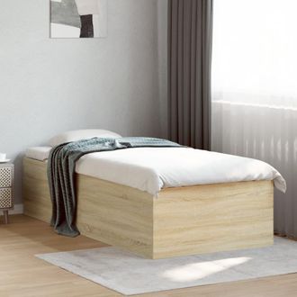 vidaXL Estructura De Cama Madera De Ingenier&iacute;a Roble Sonoma 100x200 Cm Vidaxl