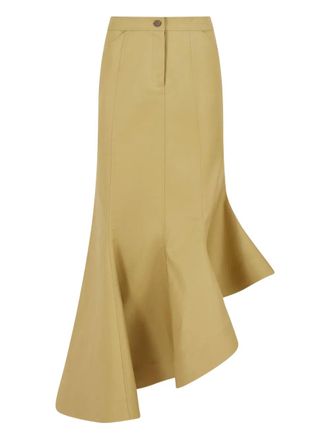 Rosie Assoulin Wave asymmetric skirt - women - Fabric - 4 - Green