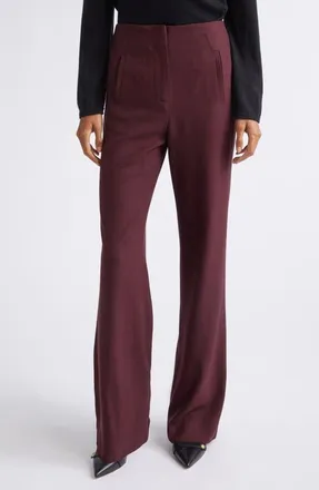 Veronica Beard Jude Wide-Leg Pants in Raisin at Nordstrom, Size 10