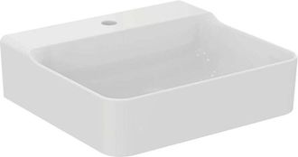 Ideal Lavabo Conca 500x450x165mm, Lijado Blanco 1 Orificio Para Grifer&iacute;a, Sin Rebosadero Standard