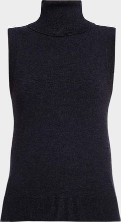Michael Kors Sleeveless Turtleneck Cashmere Sweater