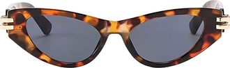 Fifth and Ninth Story 69mm Oversize Polarized Cat Eye Sunglasses in Torte/Black at Nordstrom