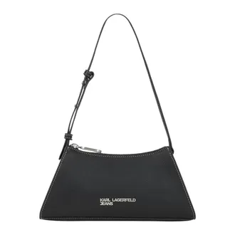 Karl Lagerfeld Shoulder Bags, female, Black, Size: ONE SIZE Metal Logo Small Shoulder Bag
