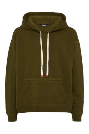 Dsquared2 RELAX FIT PULLOVER HOODIE Size: XL, colour: GREEN