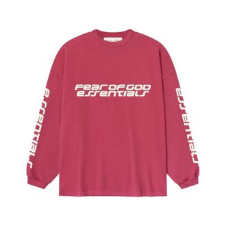 Fear of God Sweatshirts, male, Red, Size: L 90s Long Sleeve Tee