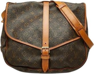 Louis Vuitton Pre-owned Cross Body Bags, female, Brown, Size: ONE SIZE Pre-owned Saumur 35 Monogram Shoulder Bag