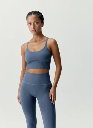 Born Living Yoga Top Devika Ocean Blue