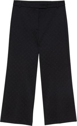 Patrizia Pepe Essential Wide Leg Pants - Dames - Wijde Broeken - Zwart - S - Leer - Broeken