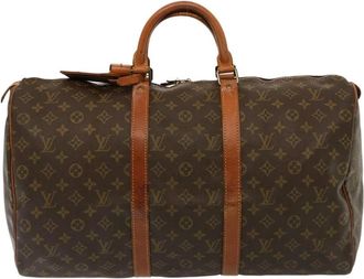 Louis Vuitton Pre-owned Weekend Bags, female, Brown, Size: ONE SIZE Pre-owned Keepall Travel Bag