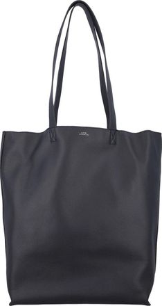 A.P.C. Zwarte Handtas met Bovenhandvatten - Dames - Shoppers - Zwart - ONE Size - Leer - Tassen