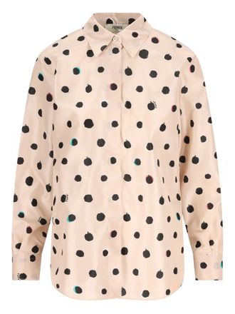 Fendi Falena Dots long-sleeve shirt - Pink
