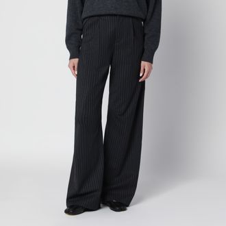 Maison Margiela Grey wide-leg tailored trousers in wool blend