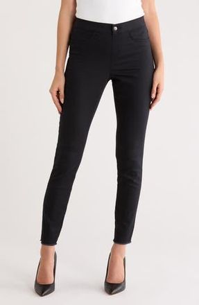 Hue Fray Hem Denim Leggings in Black at Nordstrom Rack, Size X-Large