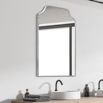 Jonathan Y Designs Lindie Medium Scalloped-Top Metal Framed Wall Mounted Mirror