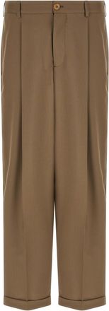 Marni Beige Relaxed Pleated Pants