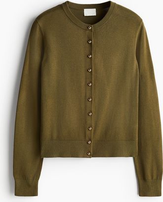 H&M Gestrickter Cardigan - Green