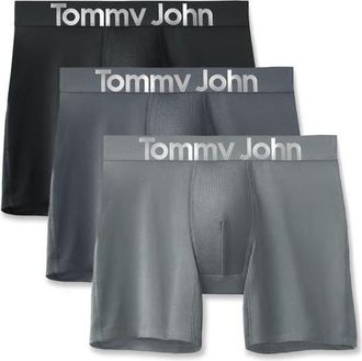 Tommy John 3-Pack 360 Sport Micro 6-Inch boxer Briefs in Black, Turbulence, Monument at Nordstrom, Size Small