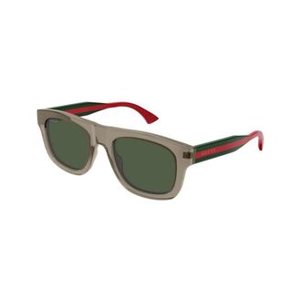 Gucci Rechthoekige Zonnebril - Heren - Zonnebrillen - Veelkleurig - 52 MM - Nylon - Accessoires