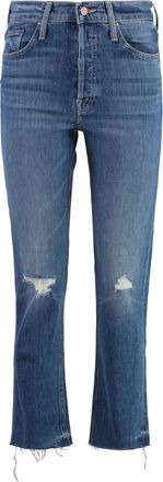 Mother Womens The Tomcat Cropped Skinny Jeans - Blue Cotton - Size 26 (Waist)