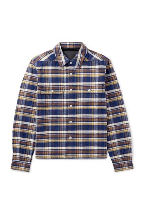 Rick Owens Checked Cotton-Flannel Overshirt