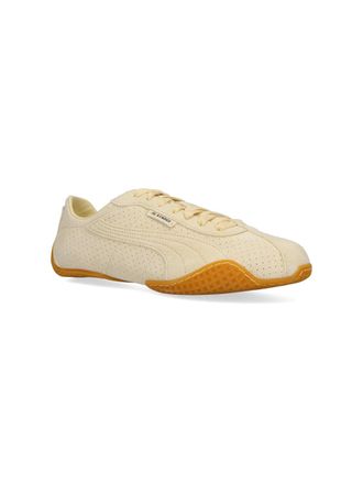 Puma Perforated Leather Sneaker - Beige