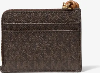 Michael Kors Jet Set Small Signature Logo Card Case Wristlet