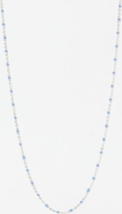 Clio Blue Womens Sky-blue beaded thin chain