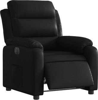 vidaXL Vidaxl - Sill&oacute;n Reclinable El&eacute;ctrico De Cuero Sint&eacute;tico Negro