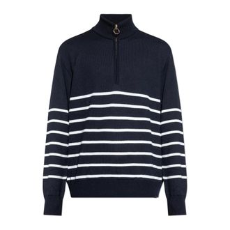 Paul & Shark Paul & Shark, Turtlenecks, male, Blue, Size: M Sweater with a zip neckline