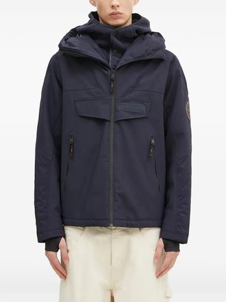 Napapijri hooded patch jacket - Blauw