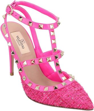 Valentino Womens Leather Caged 100 Pump (Authentic Pre-Loved)