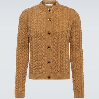 Wales Bonner Cable-knit mohair-blend cardigan