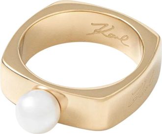 Karl Lagerfeld Rings - Dames - Ringen - Geel - 55 MM - Accessoires