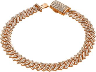 LuvMyJewelry Diamond Link Cuban Bracelet in 10K Gold - 4.7 to 5.4ct. in 14K Rose Gold at Nordstrom, Size 8