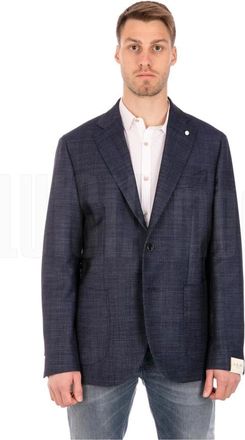 Luigi Bianchi Mantova Stijlvolle Jas voor Mannen - Heren - Blazers - Blauw - L - Jassen