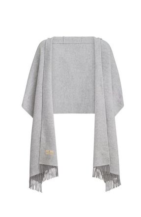 Brunello Cucinelli Knit scarf with hood in Light Grey at Nordstrom