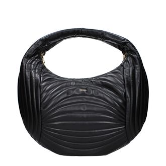 Ferragamo Damens Mat Hobo Handtasche Leder Schwarz